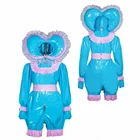 adult pvc lockable dress sissy party