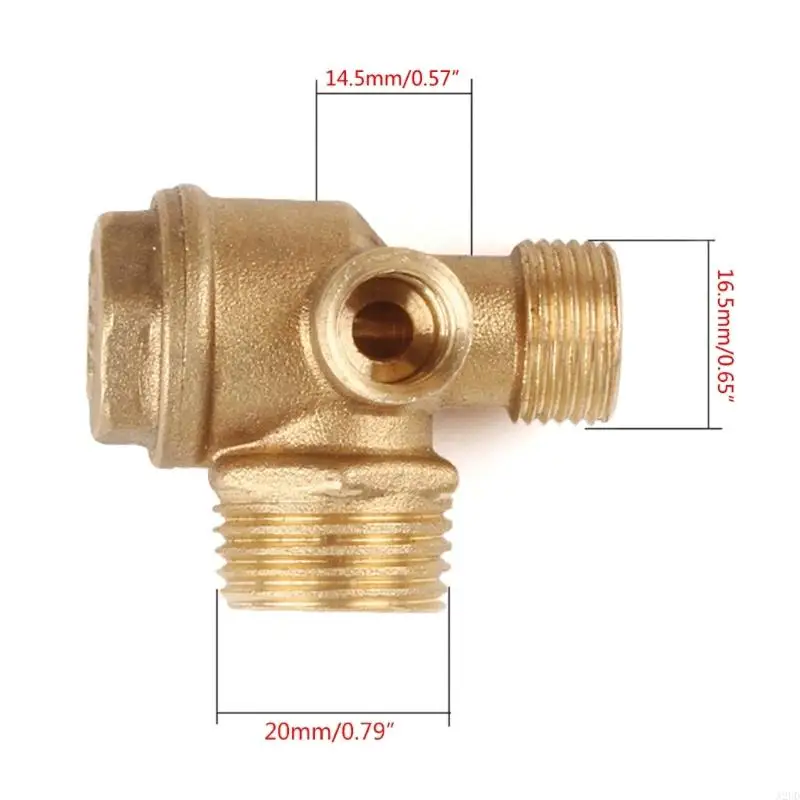 A2UD 3 -портовый латунный подводной резьбовой инструмент Check Cleck Clave Tool для предотвращения воздушного компрессора