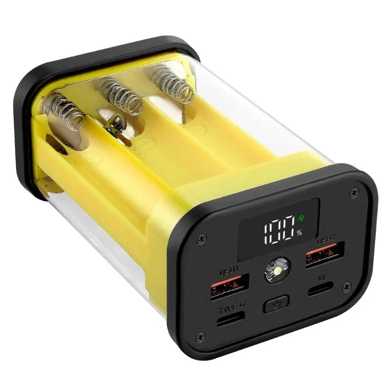 PowerBank-Kit für 6 18650-Zellen, transparente Abdeckung, einfache verbessert DIY-Erlebnis für Anfänger und Bastler
