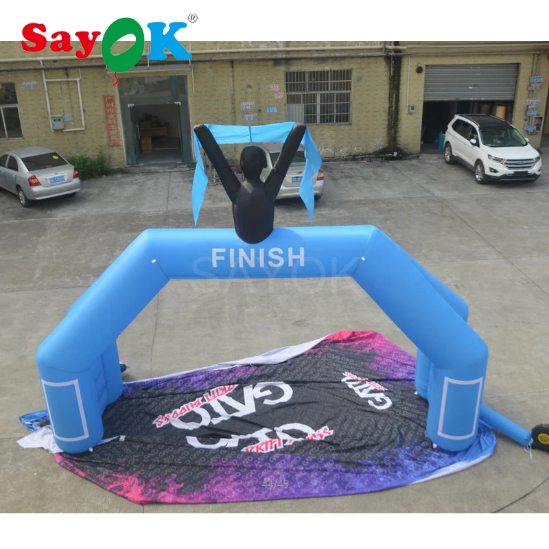 

SAYOK 5.5m Inflatable Start Finish Arch Giant Inflatable Arch Double Sides Goal Archway for Event Sport Games Party Decorations