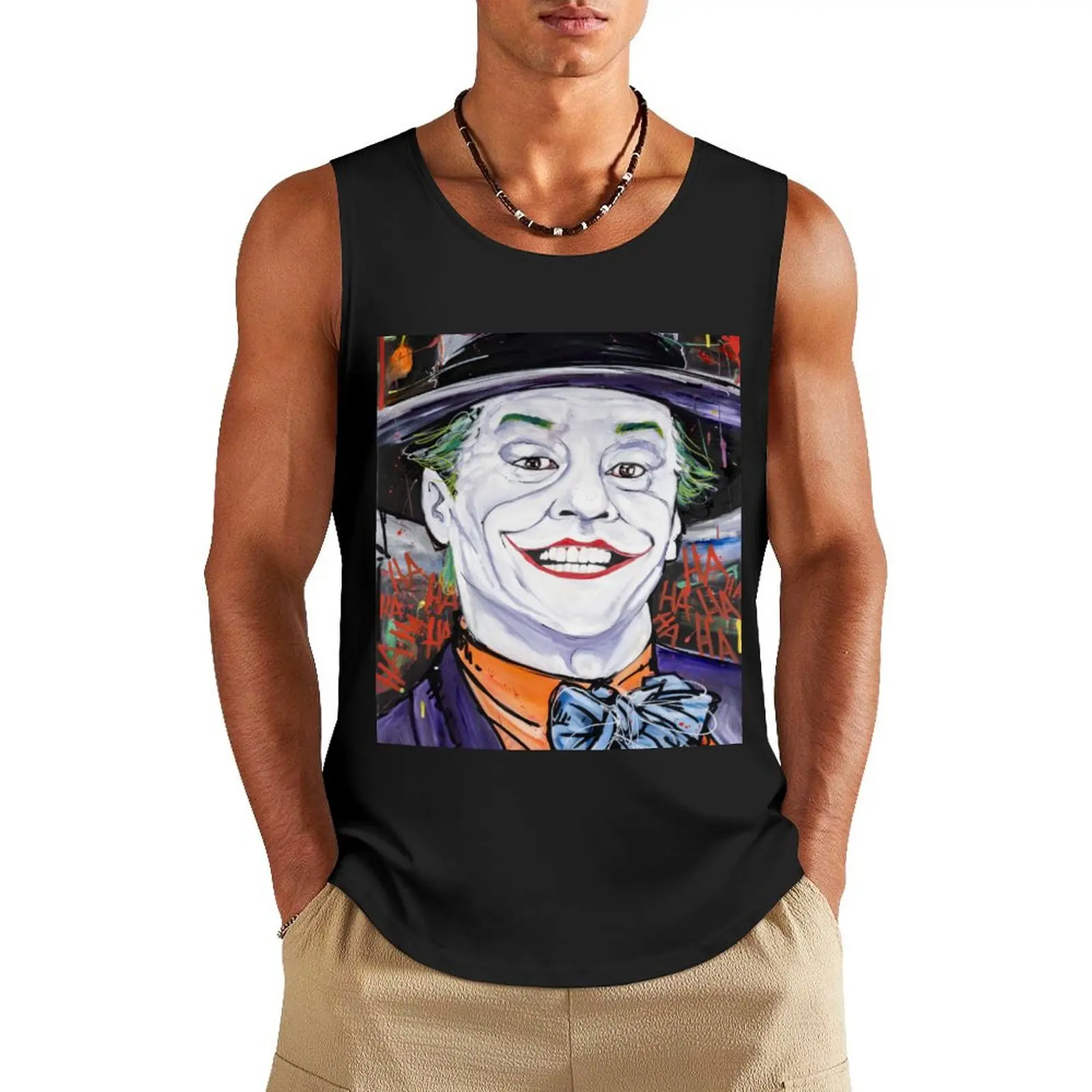 

Знаменитости Клоун Майка мужская одежда спортивные футболки мужские Мужские майки