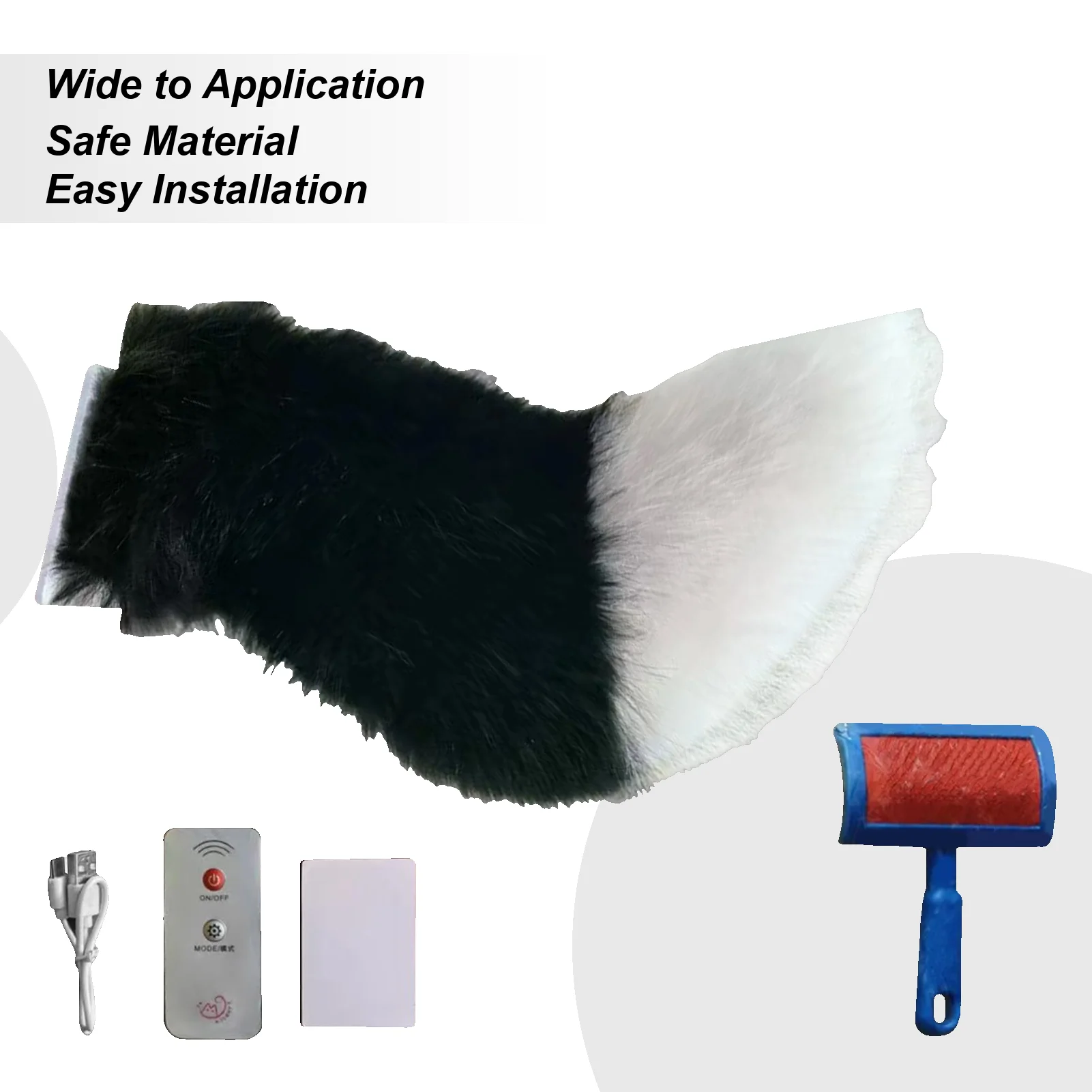 Motorcycle Plush Tail Remote Control Plush Gadget Adjustable Swing Scooter Tail For Women Female Rider Anime Costume Outdoor