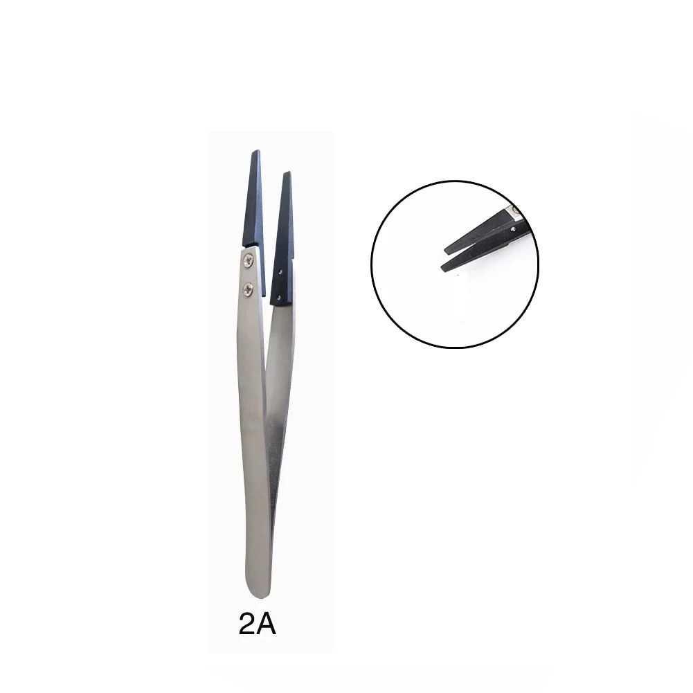 Repair Tools Tweezers Fiber Comfortable Hand Feeling Full Stainless Steel With Replaceable Tips Useful Practical