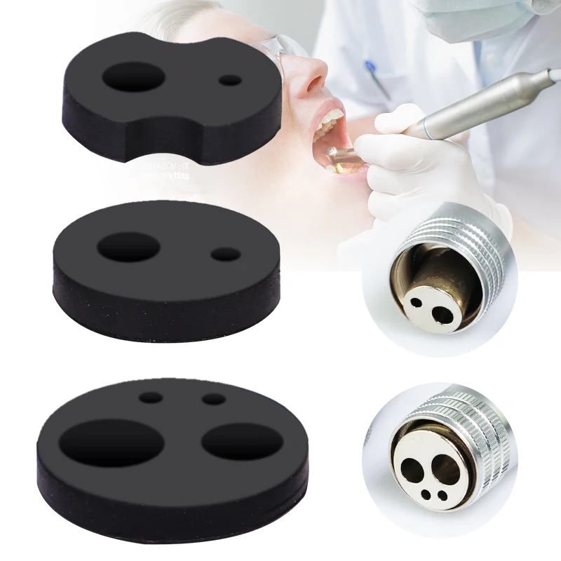 20pcs Dental Spare Parts Silicone Tail Pad 2/4 Hole Gasket NSK KAVO WH Turbine Handpiece Motor Impeller Blade Cover Kits