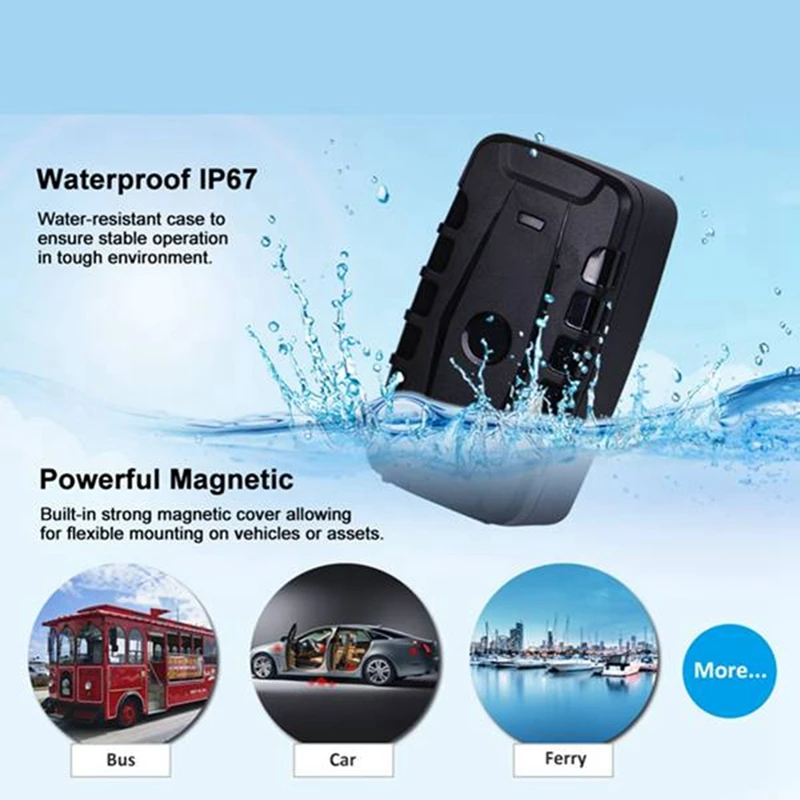 GPS Tracker Car Super Long Standby Waterproof Vehicle Tracker Locator Tracking Device Magnet Drop Impact Alarm 20000Mah