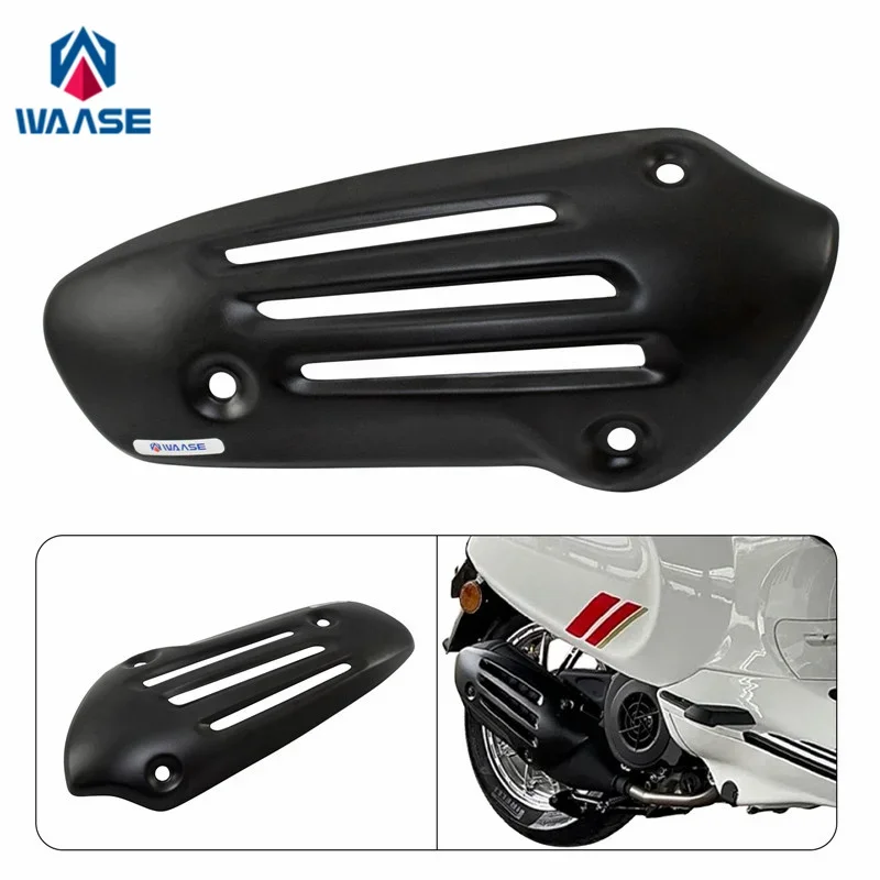 

WAASE For Vespa Piaggio Primavera 125 150 2014 2015 2016 2017 2018-2023 Exhaust Pipe Guard Silencer Cross Protection Heat Shield