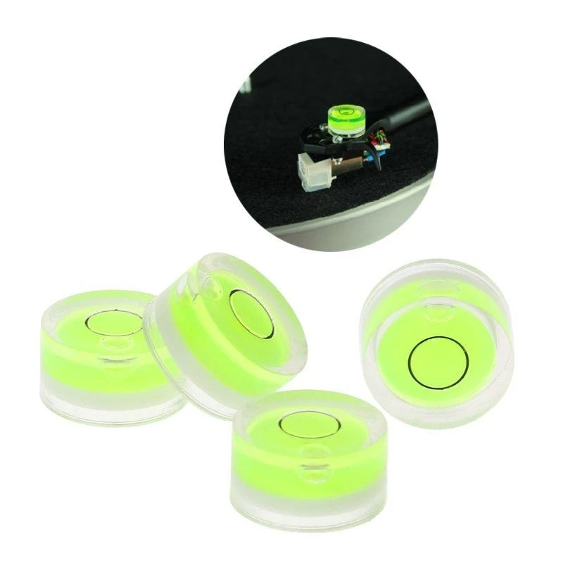 96BA Hochpräzise runde Wasserwaage, grüne Oberflächennivellierung – 4 Stück/Packung 15 x 8 mm für Schallplatten-Plattenspieler – Detail 1