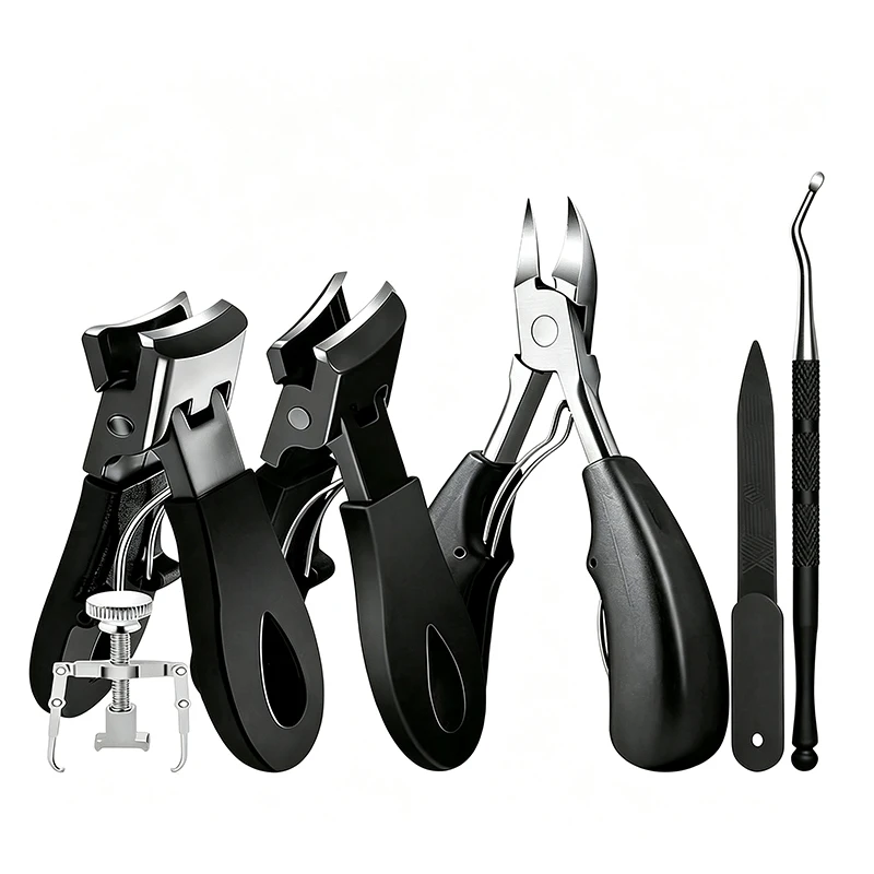 1/6Pcs Ingrown Toenail Clipper Set Stainless Steel Thick Toenail Cutters Toenail Corrector Pedicure Tools Nail File Nail Cleaner