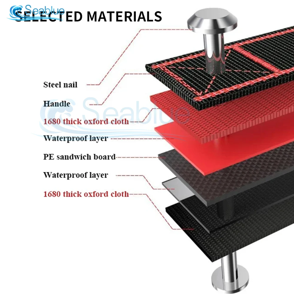 14/16Inches Double-layer Thickened And Heightened Leather Steel Nails Reinforce The Three-Dimensional Large-capacity Tool Kit