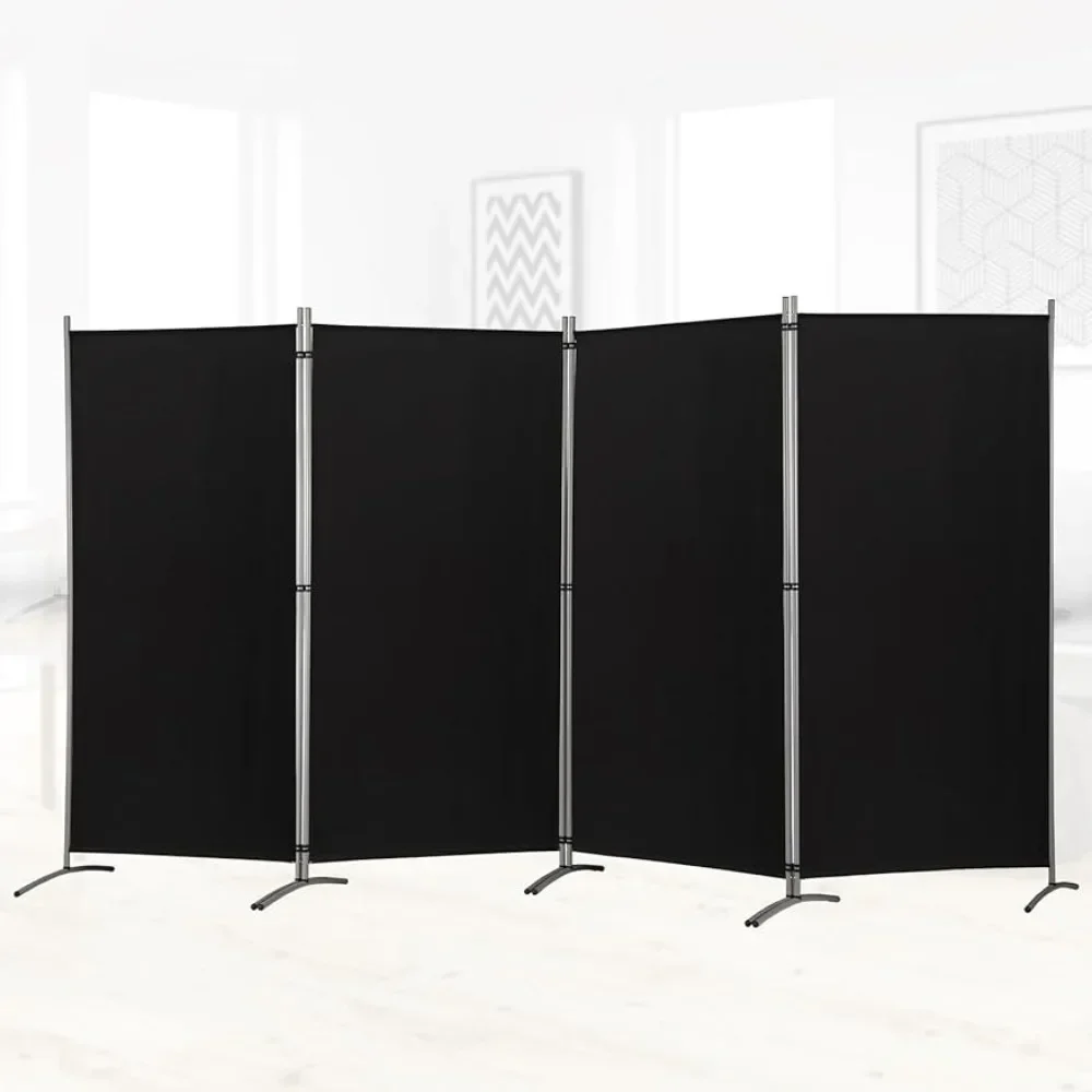

136''W X 20''D X 71''H Screen Partition for the Room Divider Folding Partition Privacy Black Separator Biombos Standing Wall