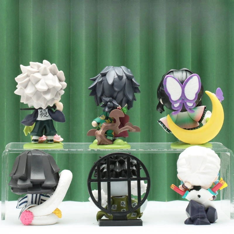 

Demon Slayer Birth Flower Figure Set - 2 Pcs 6-8cm Q-Version, PVC, Anime Desktop Ornament, Collectible Peripheral