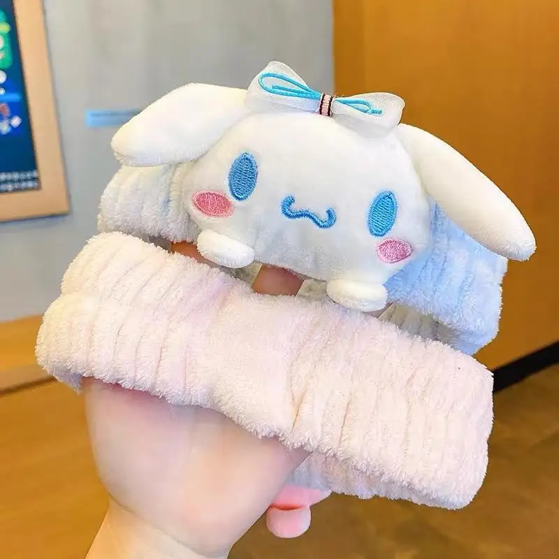 Sanrio příslušenství kawaii ahoj kočička líčení mýt vlasy prsten cinnamoroll má melodie vlasy pás kuromi plushie luk čelenka dar