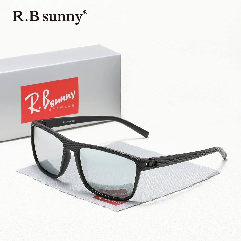 الرجال النساء النظارات الشمسية الكلاسيكية خفيفة المضادة للوهج إطار مربع الذكور نظارات UV400 القيادة السفر نظارات