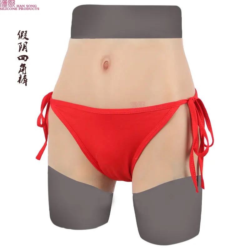 

Silicone Realistic Fake Vagina Panties Hiding Gaff Thong Briefs for Crossdresser Transgender Drag Queen Shemale Cosplay