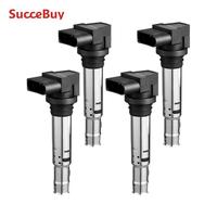 SucceBuy Ignition Coil Pack Set of 4, Compatible with Audi A1, A3, Altea, Cordoba, for Audi 1.4T 1.8T 1.6L, Volkswagen 1.4L 1.6L