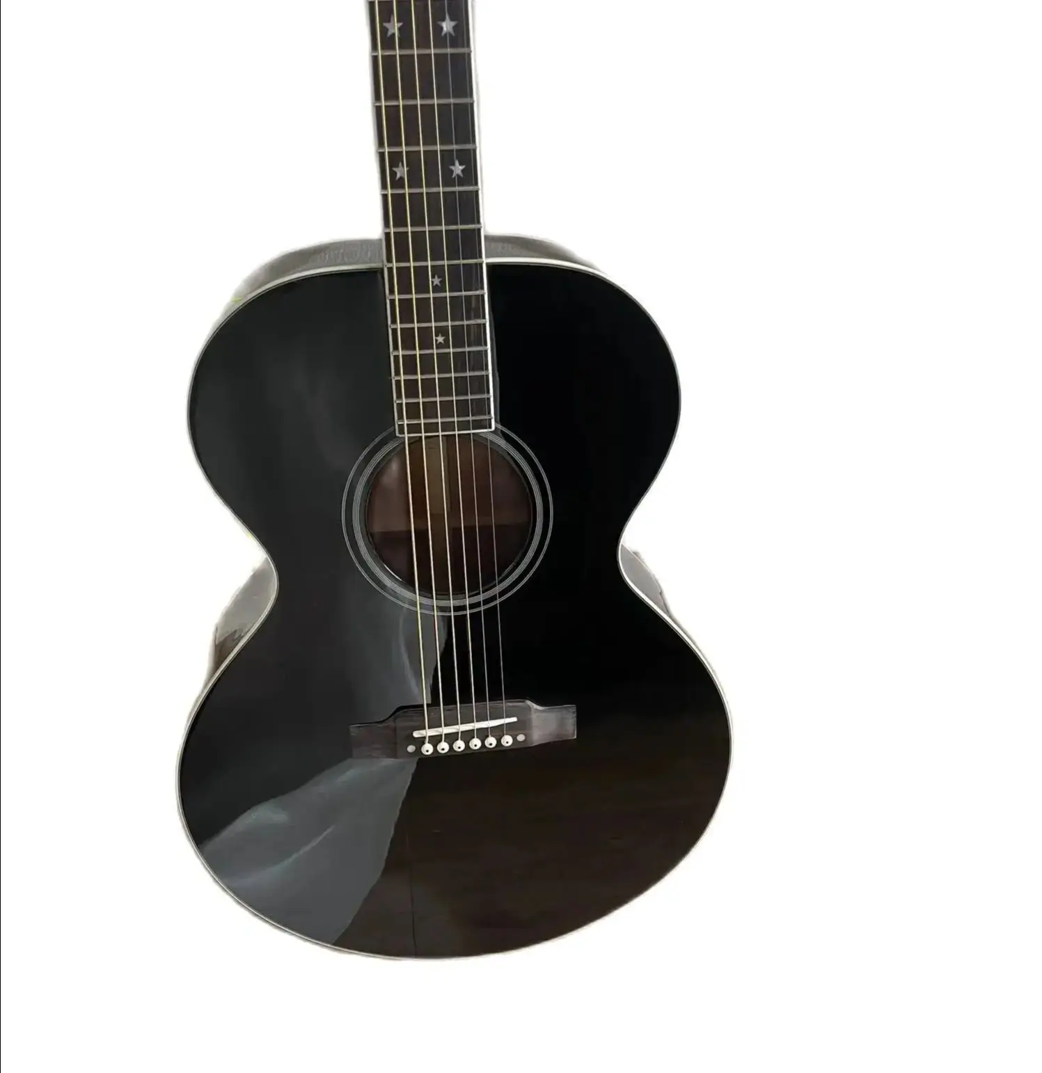 

New 38# J180 Acoustic Guitar Solid Wood ,Bone Nut/Saddle In Black 2403