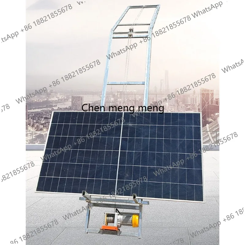 Small tile house special glazed tile steel door and window feeding automatic turning resin tile photovoltaic panel lift