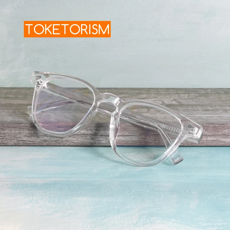 

Toketorism Vintage Transparent Glasses For Men Fashion Women's Anti Blue Eyeglasses Prescription Frames 3902