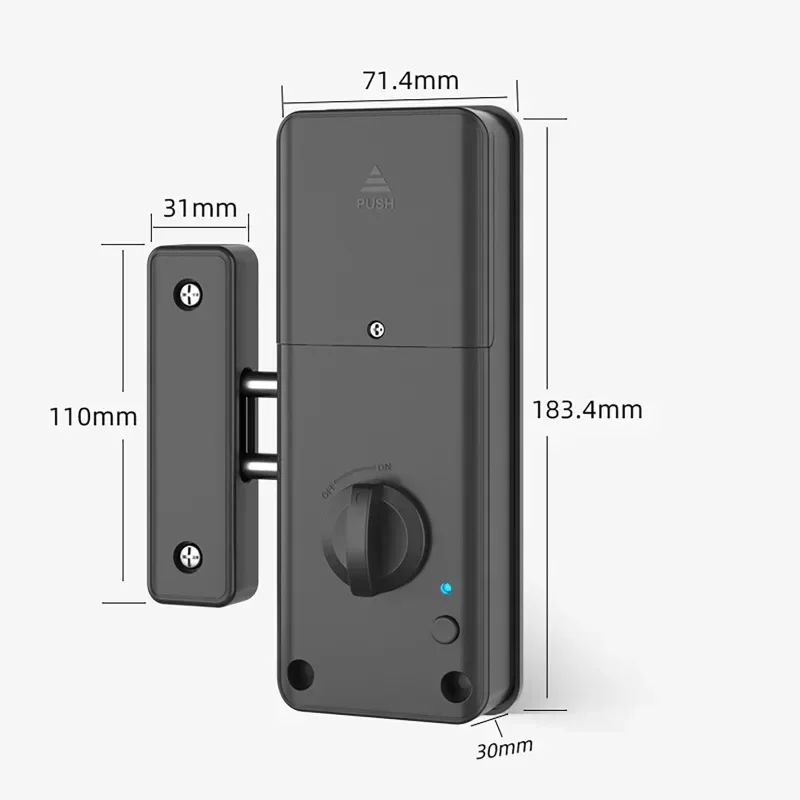 TTLOCK Punch-free Smart Invisible Lock Keyless IC Card Lock Supports Bluetooth Remote Control No-drill Hole Wooden Door Mortise
