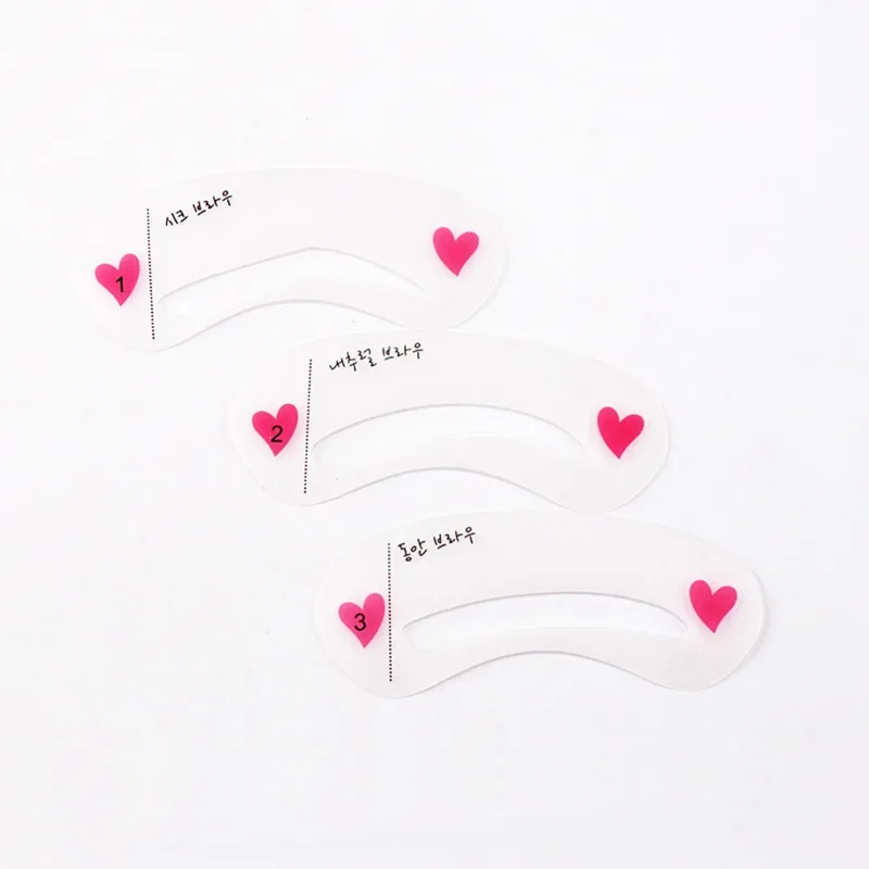 Ensemble de pochoirs à sourcils réutilisables, 3 pièces, règle souple, définisseur de sourcils, Guide de dessin, façonnage, modèle de toilettage, carte de maquillage