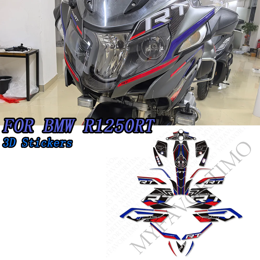 For BMW R1250RT , R1250 RT 2021 2022 2023 2024 2025　Motorcycle Tank Pad Grips Kit Knee Stickers Fairing Fender Decals