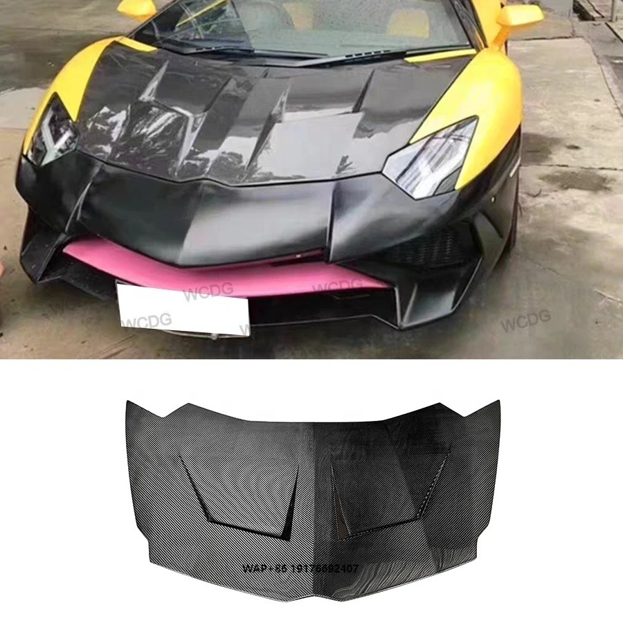 

1016 Type Dry Carbon Fiber Front Hood forLamborghini Aventador LP700 LP720 LP750 Front Engine Bonnet Air Vent Cover Car Bodykit
