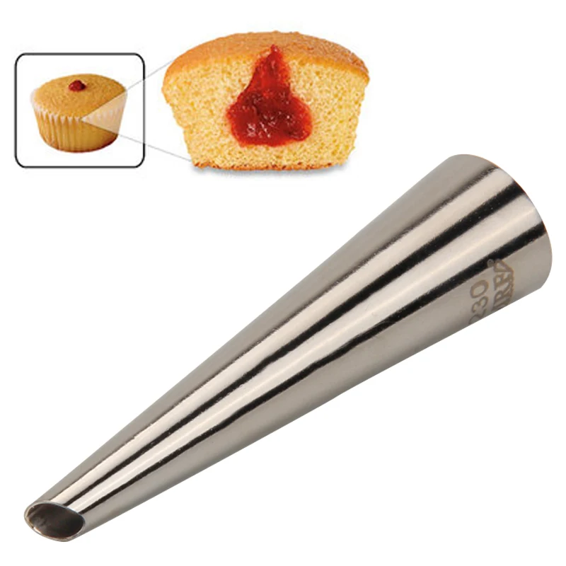 

MRF Stainless Steel 18/8 Pastry Nozzle Seamless Welding Cake Decoration Filling Icing Piping Tips for Bakery #230