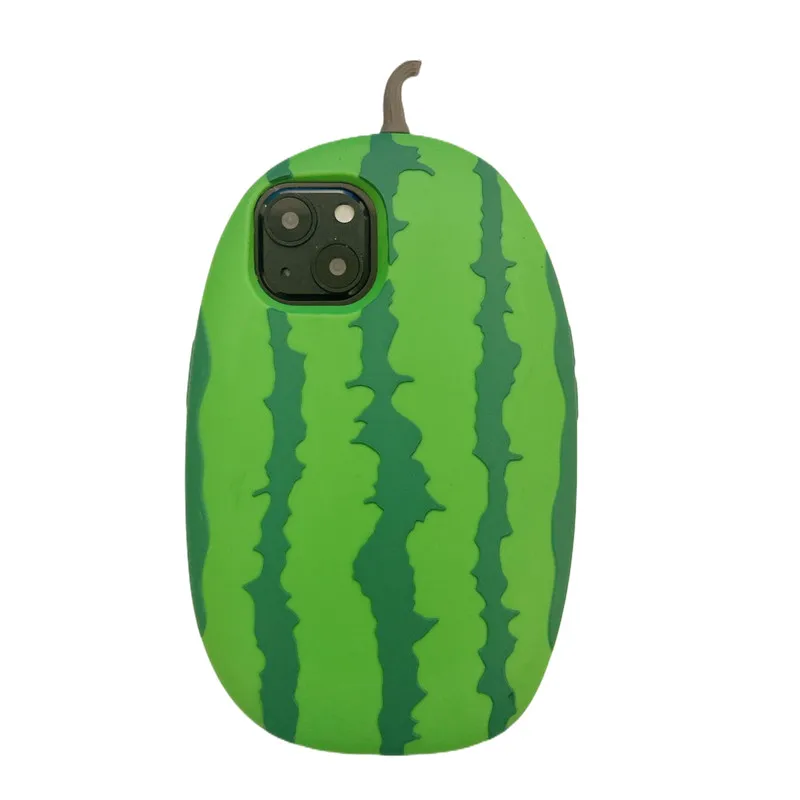 Creative INS 3D Watermelon Funny Silicon Phone Case for iPhone 15 14 Plus 13 Pro Max Back Phone Cover for 12 Pro