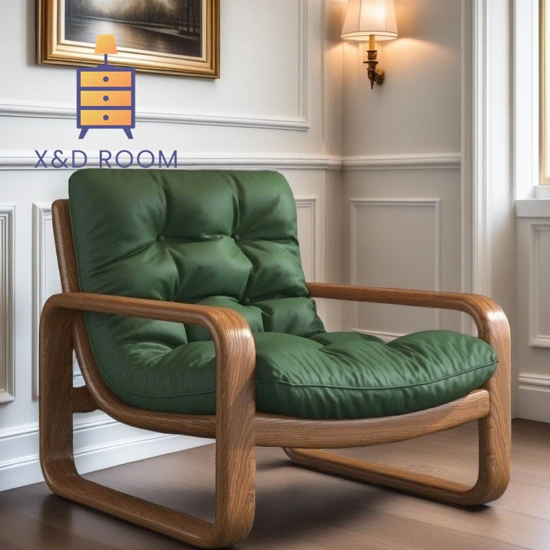 

XD Leather Art Office Reception Room Small Sofa Rest Area Business Reception Chair Coffee Shop Iron Art Armrest Sofa Single Sofa