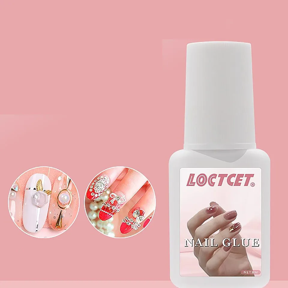 LOCTCET Fake nail Glue Diamond jewelry Strong lasting nail glue Handmade diy liquid glue Nail salon special glue Super glue 8ml