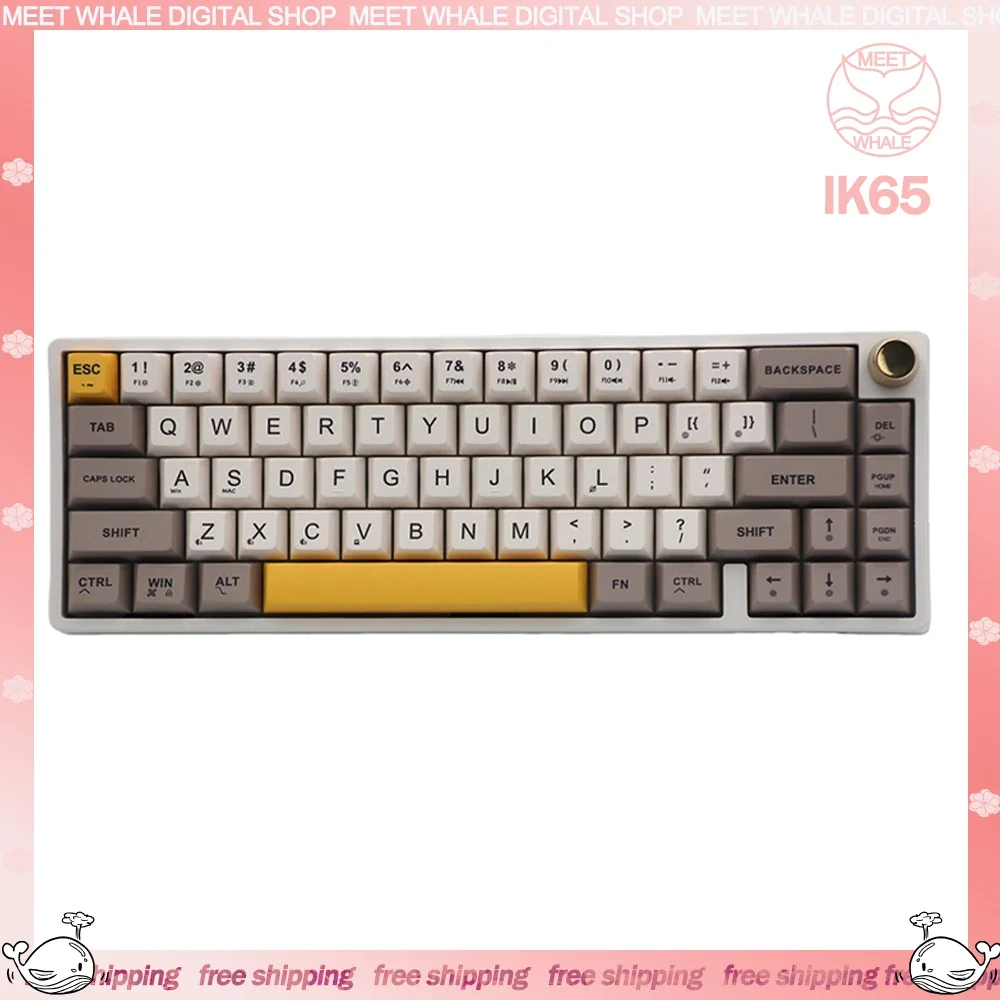 

FEKER IK65 Mechanical Keyboard 3 Mode 2.4G Bluetooth Wireless Keyboard RGB 69 Keys Keycaps PBT Structure Gaming Keyboards Gifts