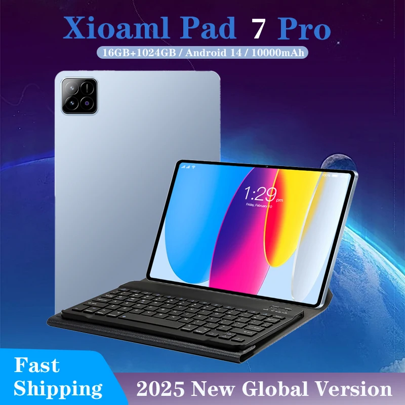 New 2025 Global Version Xioami Pad 7 Pro Tablet Android 14 Snapdragon 888 20000mAh 16GB+1TB 2T 5G Dual SIM Card HD 4K Tablet PC