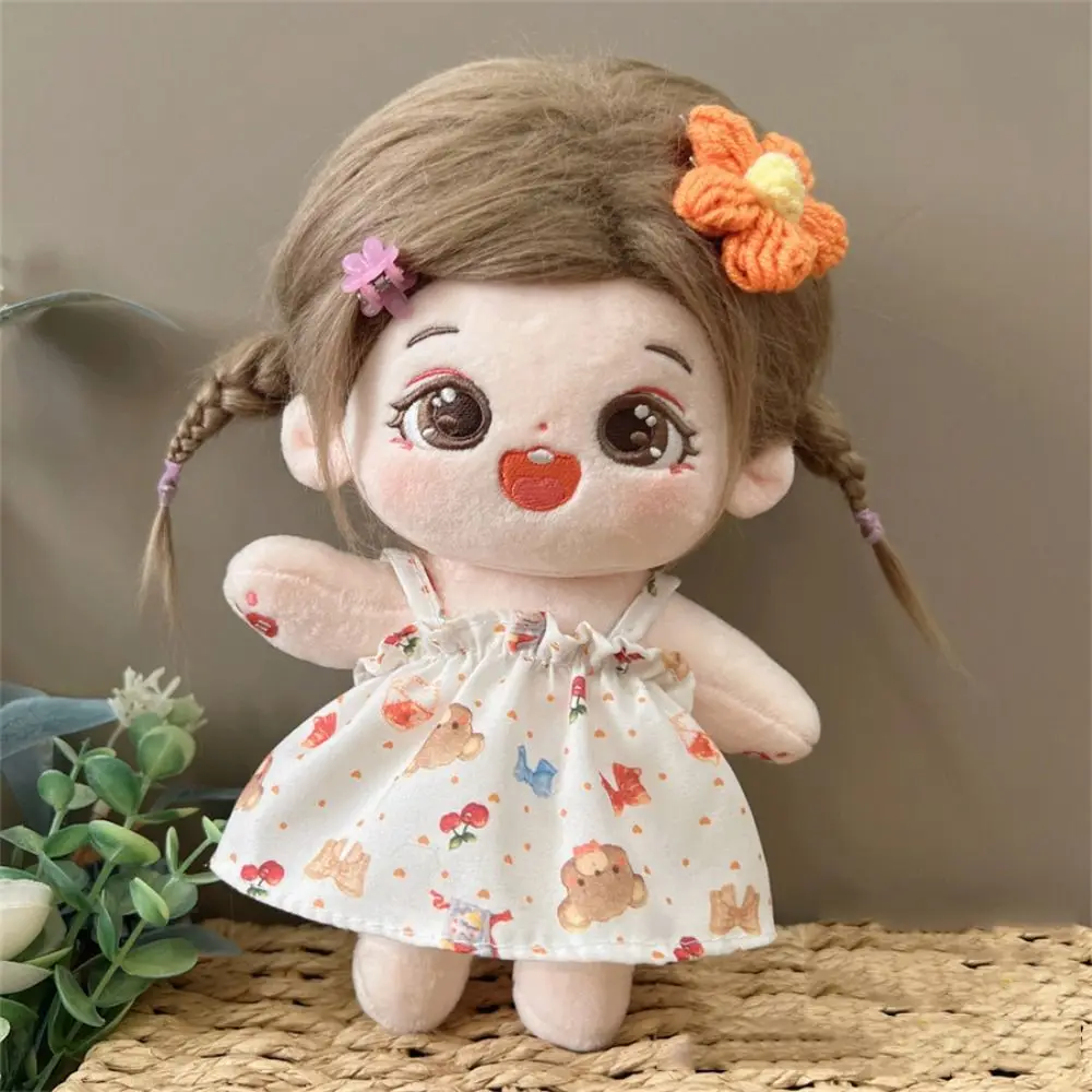 Ropa DIY, vestido de muñeca de algodón, falda dulce, ropa de muñeca de algodón de 20cm, traje Kawaii, falda de muñecas Idol, muñeca de algodón Idol de 20cm