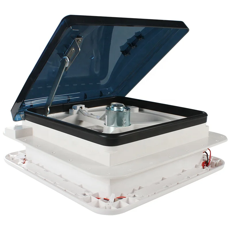 TYTXRV CE معتمد 280 مم 11 بوصة فتحة سقف RV مع ضوء LED تحكم يدوي منخفض الضوضاء 3 سرعات مروحة عادم قافلة قابلة للتعديل