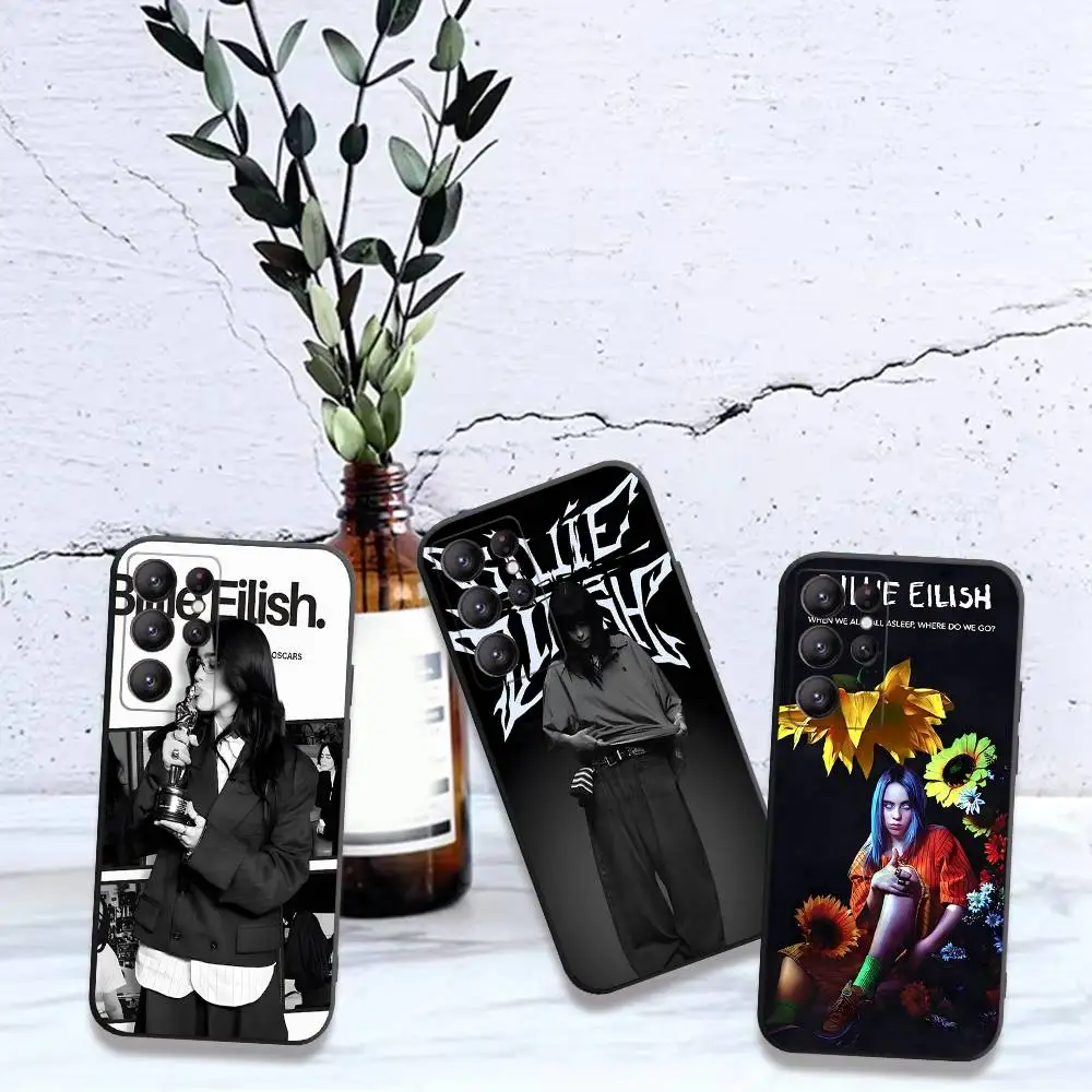 Funda para Teléfono de la Cantante Billie Eilish para Samsung S 24 Fe 25 Ultra Plus 20 Lite 21 30 22 23 24 22 Ultra 5G