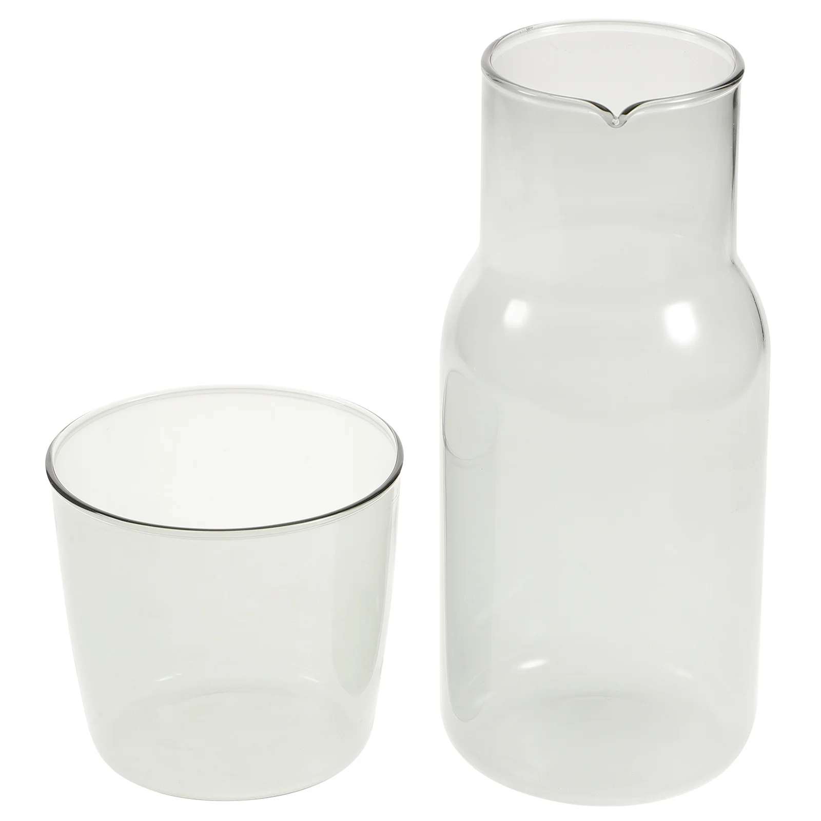 

1Set Glass Cup Set Thickened Mouth Water Kettle Modern Design Clear Glass Home Drinkware Creative Cup Home Drinkware