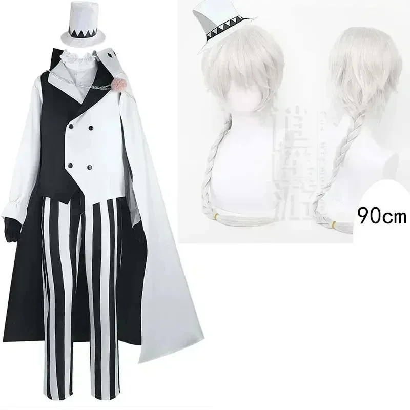 

Gogol Costume Anime Bungou BSD Season 4 Nikolai Cosplay Cloak Cape Uniform Suit Wig Halloweenc;8,k'5;h.
