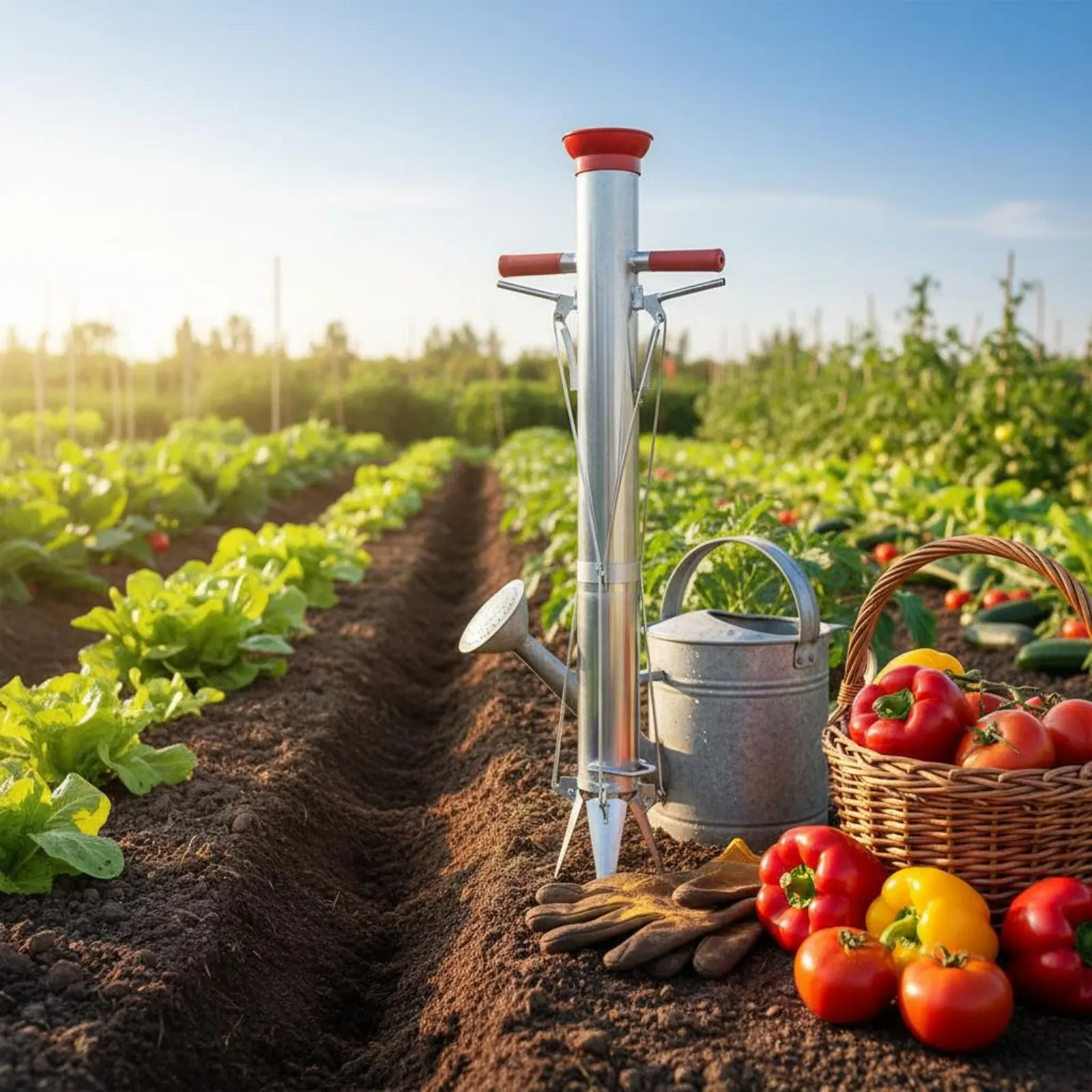 Manual Plant Planter Multifunctional Standing Vegetable Planter Gardening Transplanter No Bending Required for Farmers, Farm
