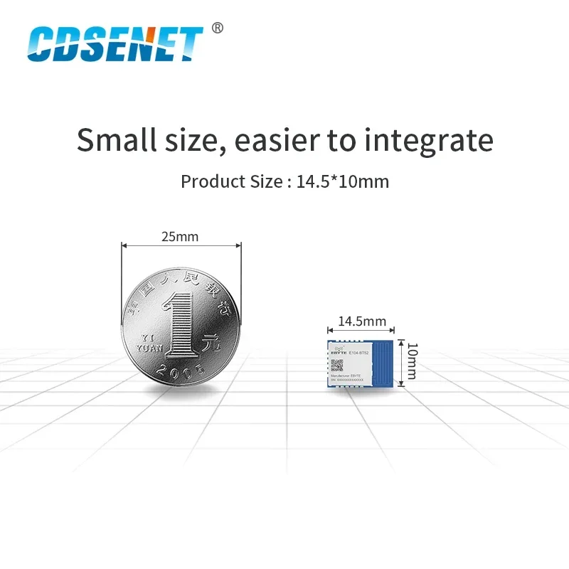 DA14531 BLE5.0 2.4GHz ISM Bluetooth to UART Module Low Power CDSENET E104-BT52 for Wireless Transceiver IoT Data Transmission