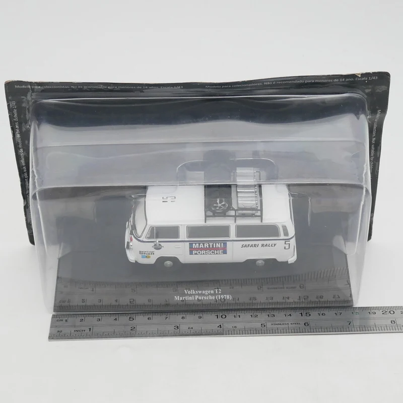 Diecast Ixo 1:43 Scale VW T2 1978 VW Van Martini Porsche Rally Team Alloy Car Model Collectible Toy Gift Souvenir Display