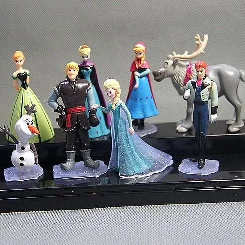 8 pcs/Lot Disney New Frozen 2 Anna Elsa Action Figures Kristoff Olaf Model Dolls Collection Tos For Girls size 5-11cm