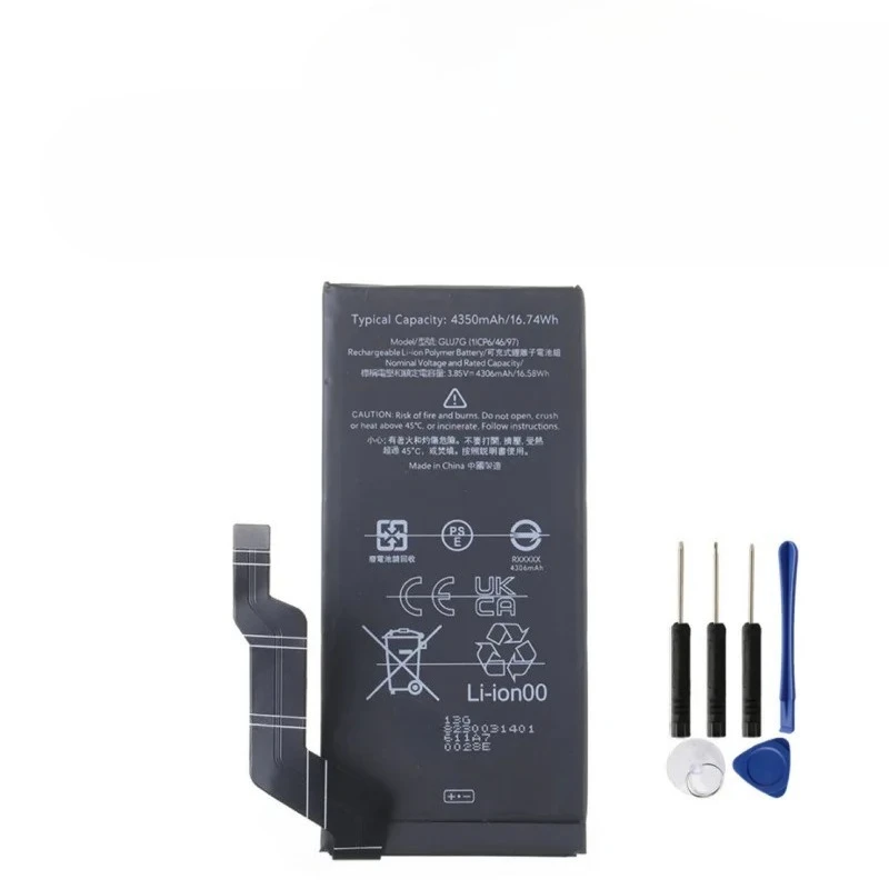 GLU7G Pixel 6A Phone Replacement Battery GLU7G for Google Pixel 6A Batteries with Repair Tool Kits 4350mAh 16.74 Wh