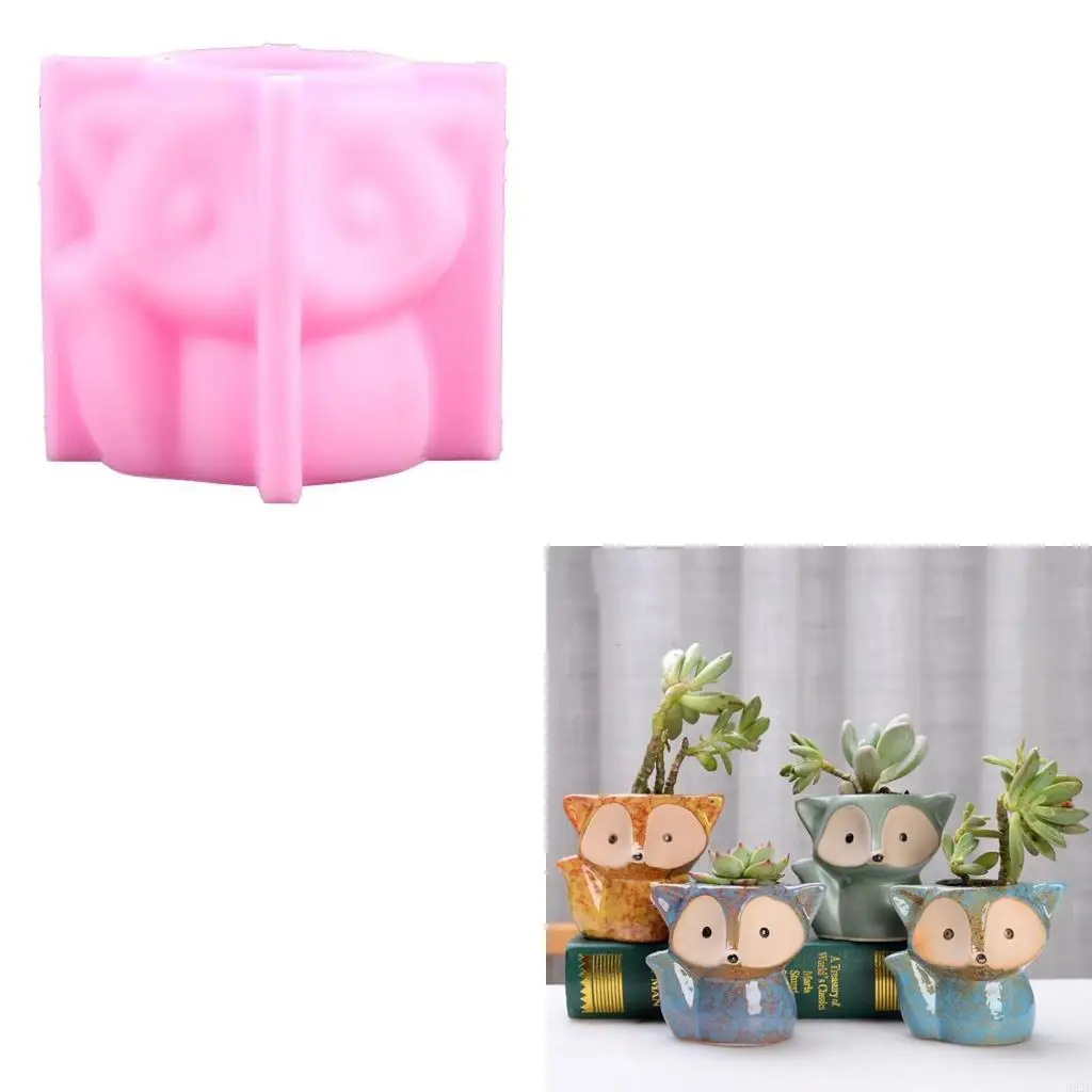 

Animal Flowerpot UV Epoxy Mold DIY Vase Concrete Plaster Resin Silicone Mould