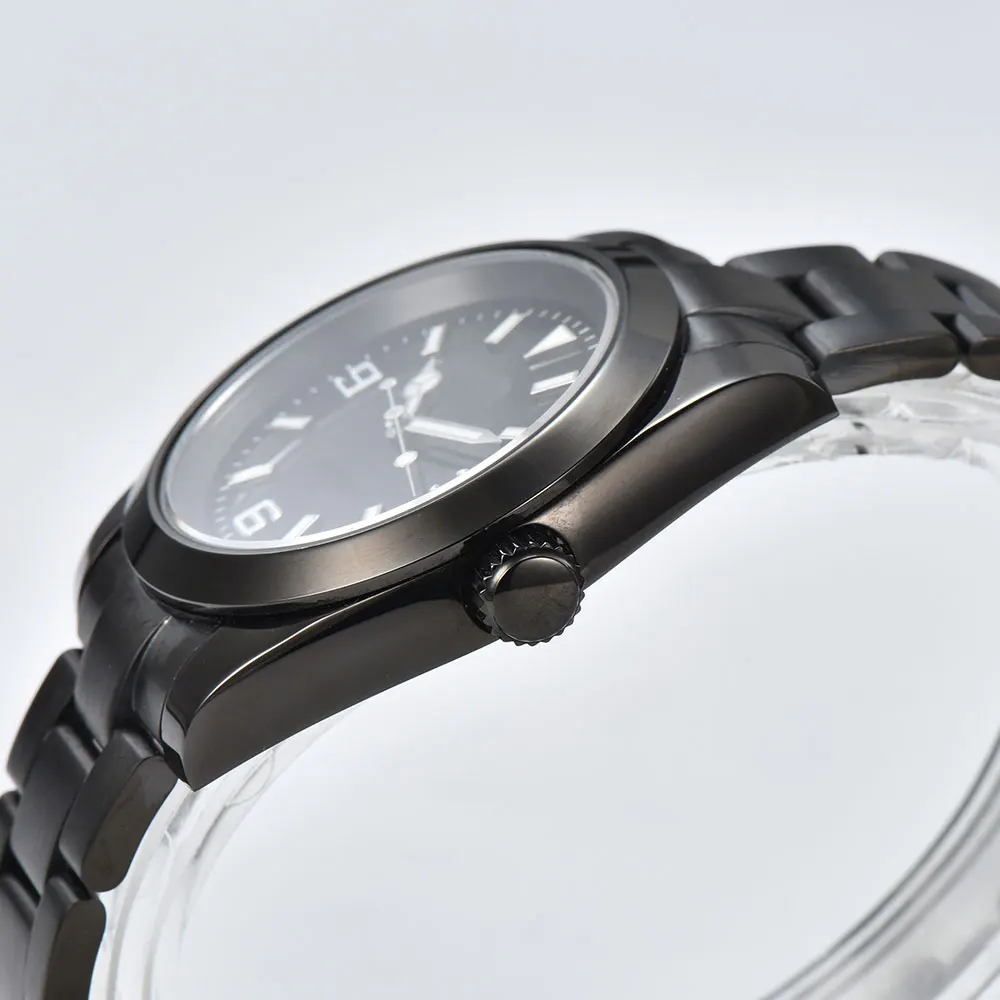 Reloj mecánico automático para hombre, pulsera de lujo con carcasa de acero inoxidable, cristal de zafiro, estilo minimalista, NH35, 39MM