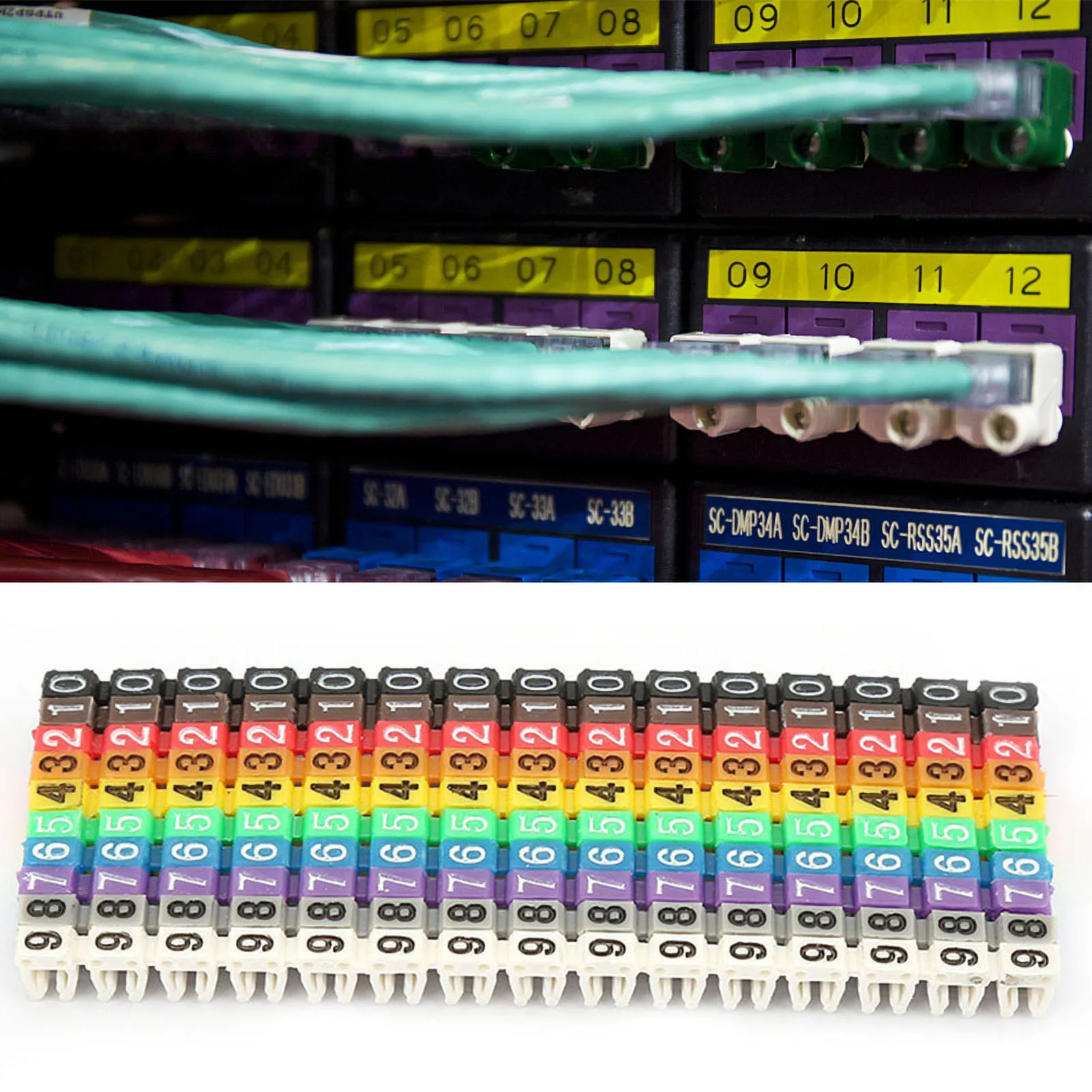 Digital Number Tube Wire Number Label Tube Cable Marker Colorful Wire Number (150Pcs 1.5mm²)