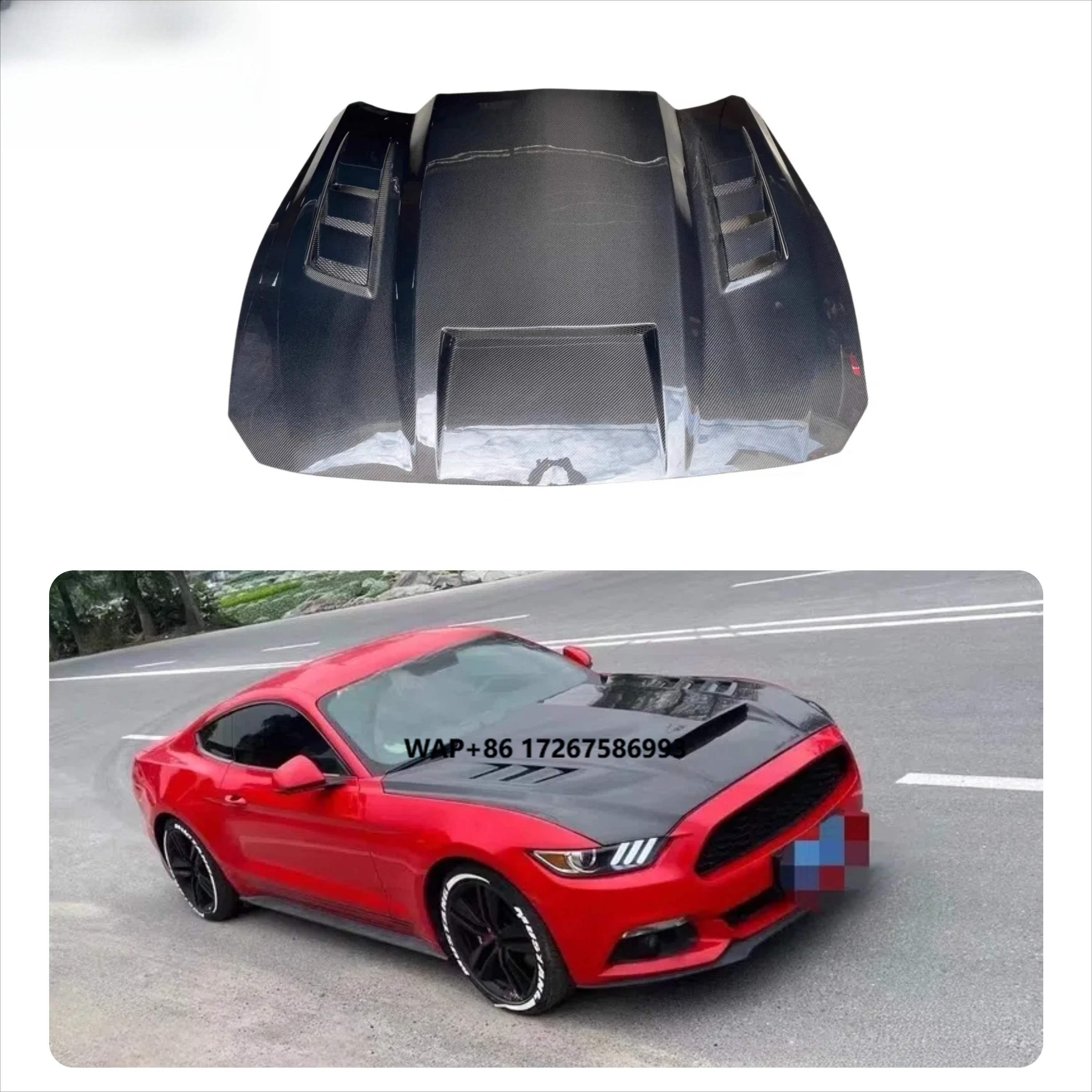 

New Model for Perfect Fit High Quality Real 3K Carbon Fiber TF Style New Condition Bumper Engine Hood Engine Cover