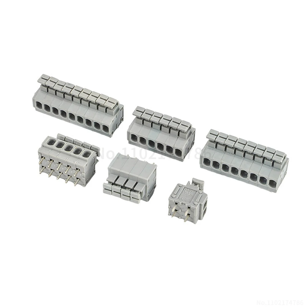 (5 pcs) KF235 - 3.81mm – 5.0mm Push-in spring-loaded PCB terminal blocks 2~12P screwless 235 3.81/5.0