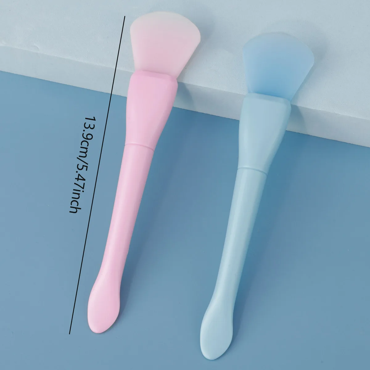 Nowy produkt z łyżką do kopania podwójna głowica silikonowa szczotka do maski silikonowa miękka głowica szczotka do maski błotnej kopanie zastosowanie demakijaż c
