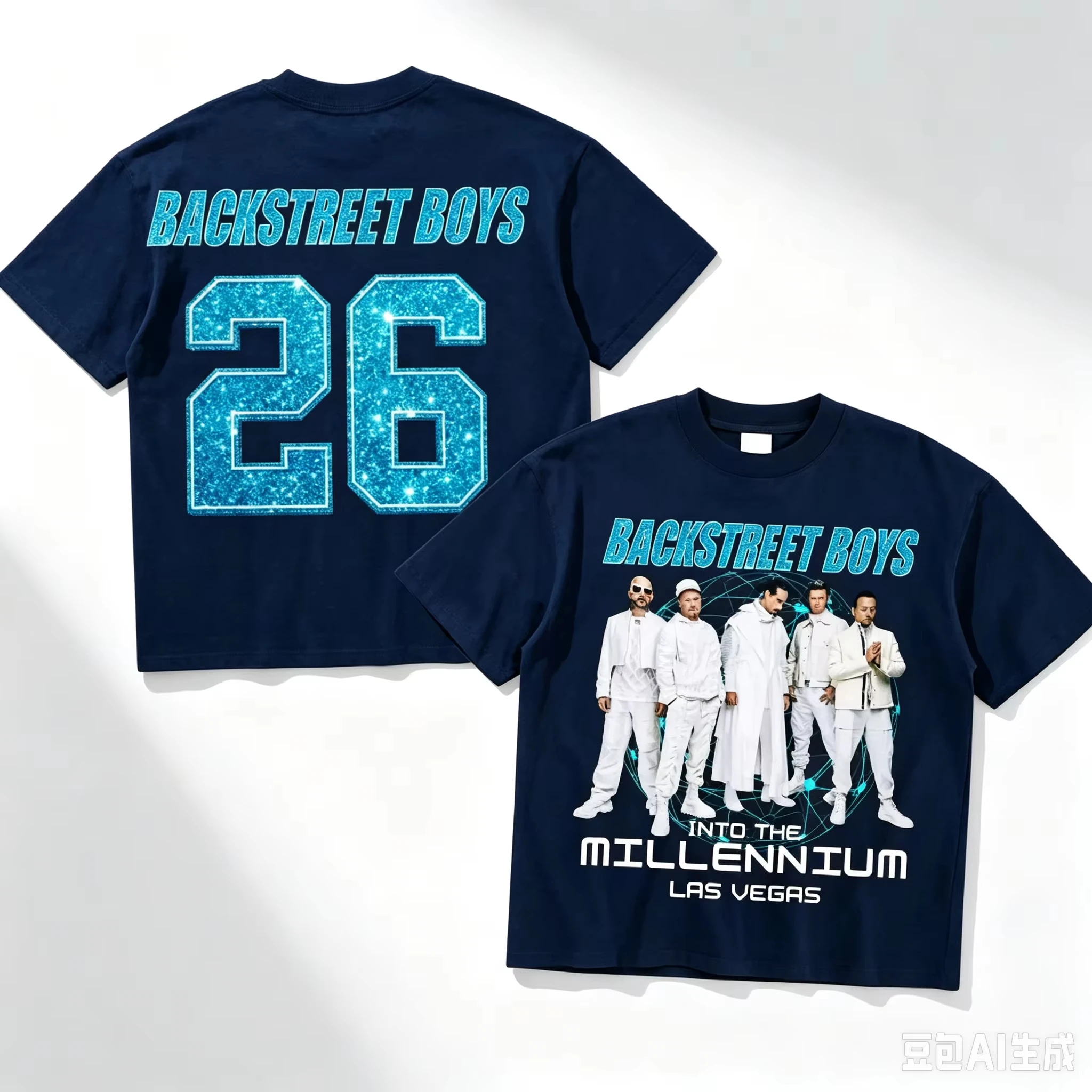 Pop Y2K Kleidung Backstreet Boys Tour Druck T-Shirt Vintage Oversized Kurzarm Lässig Locker Bedruckt Streetwear Unisex – Detail 4