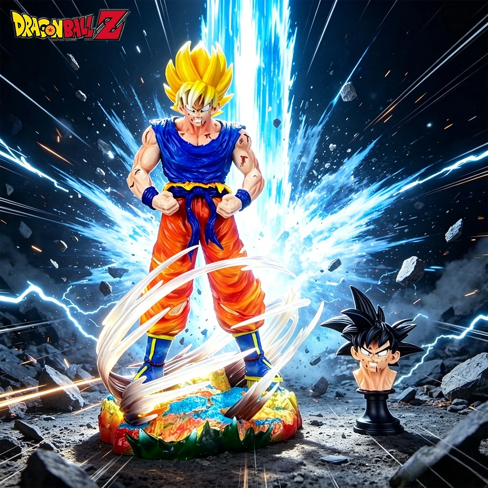 32,5cm Anime Dragon Ball Figur Super Saiyan Goku Actionfiguren PVC Kakarotto Statue Modell Sammlerstücke Geschenke